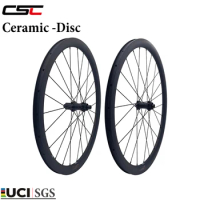 CSC Road Bicycle Carbon Wheels 700C Disc Brake Center Lock ceramic bearings hub Wheelset 25/35/50/60/88mm for Gravel Bike