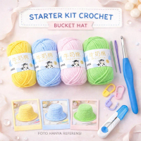 MADEBYBULAT - STARTER KIT CROCHET MAKE BUCKET HAT / PAKET BENANG RAJUT TOPI BUCKET