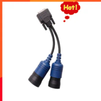 PN 405048 6Pin 9pin Y Deutsch Adapter For Nexiq USB Link 125032 Diesel Truck 6 Pin 9 Pin To DB15 PIN Male OBD Connector Cable