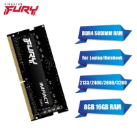 HyperX Fury DDR4 Notebook RAM 8GB 16GB 32GB 3200MHz 2666MHz 2400MHz 2133MHz Laptop Memory 260 Pin PC4-21300 PC4-25600 DDR4 RAM