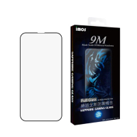 【iMos】iPhone 14 Plus/13 Pro Max 6.7吋 9M滿版黑邊玻璃螢幕保護貼(人造藍寶石)