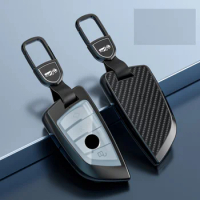 Carbon Fiber Alloy Car Remote Key Fob Case Cover For Bmw F20 G20 G30 X1 X3 X4 X5 G05 X6 X7 G11 F15 F16 G01 G02 F48
