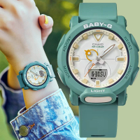 【CASIO 卡西歐】BABY-G 戶外風格手錶-湖水綠(BGA-310RP-3A)