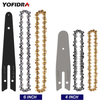 4 6 Inch Chains for 4/6 Inch Electric Saw Chainsaw Chain 6 Inches Electric Saw Parts,4 6 Inch chainsaw guide plate