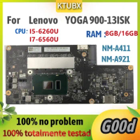 For Lenovo YOGA 900-13ISK Laptop Motherboard.BYG40 NM-A921.CPU i5 6260U/i7-6560u .RAM：8GB or 16GB 100% test work