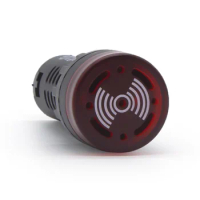 2pc colorful AD16-22SM 12/24/36/48/110/220V 22mm Flash Signal Light Red LED Active Buzzer Beep Alarm Indicator Red Green Yellow