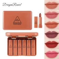 2452Mẫu Son Môi Matte Velvet Matte Lipstick Bộ 6 Món Hộp Mẫu Son Môi Hộp Matte Chống Thấm Nước Khỏa 