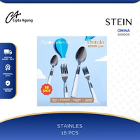 STEIN OMNIA STEINLESS CUTLERY SET 16IN1 - SENDOK GARPU SET 16PCS INSTAN WHITE