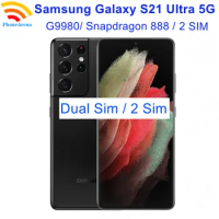 Samsung Galaxy S21 Ultra 5G G9980 Dual Sim 6.8" S21U 256/51GB ROM 12/16GB RAM Snapdragon NFC Original Unlocked Cell Phone