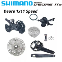 SHIMANO Deore M5100 1X11 Speed Derailleurs Groupset 11S Shift Lever RD CN HG601 SHIMANO Sunshine Cassette Chain Crankset BB52