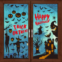 Halloween Decoration Window Stickers Wholesale Haunted House Party Pumpkin Ghost Bat Static Clings G