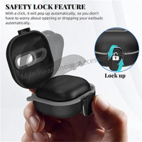 For Samsung Galaxy Buds FE/Buds 2 Live Pro Case With Secure Lock hard PC Shell Fall Prevention Protector For Buds FE 2023 Cases