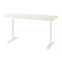 BEKANT 書桌/工作桌, 白色, 140 x 60 公分