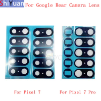 2Pcs Back Rear Camera Lens Glass For Google Pixel 7 Pro Camera Glass Lens with Frame Replacement Repair Parts