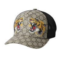 【GUCCI 古馳】426887 經典GG supreme系列印花網布透氣棒球帽/鴨舌帽