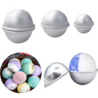 6pcs/set New Bath Bomb Molds Aluminum Alloy Ball Sphere Bath Bomb Mold Cake Baking Pastry Mould