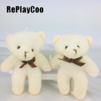 50PCS/LO TMini Teddy Bear Stuffed Plush Toys 12cm Small Bear Stuffed Toys pelucia Pendant Kids Birthday Gift Party Decor DWJ050
