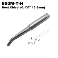 Soldering Tip 900M-T-H Bent 3.5mm for Hakko 936 907 Milwaukee M12SI-0 Radio Shack 64-053 Yihua 936 X-Tronics 3020 Iron Bit