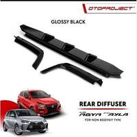 Otoproject Rear diffuser bumper belakang All New Agya / Ayla 2023-2025 Black Glossy MATTE BLACK