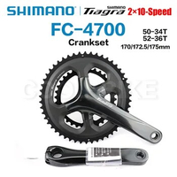 Shimano Tiagra FC 4700 road bike Crankset 2x10 Speed 50-34T 36-52T 165/170/172.5/175mm Road Bicycle Bike HOLLOWTECH II Crankset