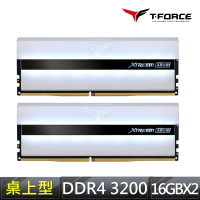 Team 十銓 T-FORCE XTREEM ARGB WHITE DDR4-3200 32GBˍ16Gx2 CL16 桌上型超頻記憶體