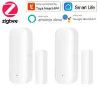 Tuya ZigBee Smart Home Door Magnetic Automation Door &amp; Window Sensor Detector Tuya Smart Life App Home Security Alarms