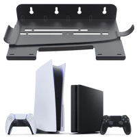 Wall Mount Host Stand with 2 Controller Hook Wall Storage Bracket Space Saver Storage Rack for Plays