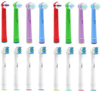 【日本代購】VINFANY 電動牙刷  OralB 對應 替換刷頭 基本刷子 EB20 8支成人用+8支兒童用