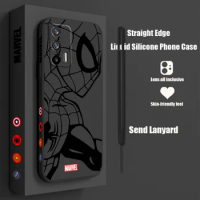 Marvel Iron Man Spiderman Phone Case For OPPO Reno 9 8 7 SE 6 5 3 2 Z Pro Plus Lite Snapdragon Liquid Left Rope Cover