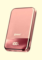 XPOWER - 5000MAH 鋁合金超迷你PD30磁吸無線外置充電器-粉紅