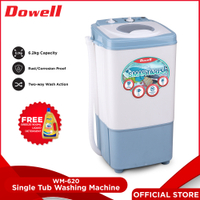Dowell WM-620 Single Tub Washing Machine with FREE Breeze 900ml Liquid Detergent