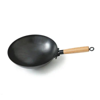 Gift Box Handmade Forged Integrated Cast Iron Pot, Non stick Pot, Fry Pan, Fry Pan cast iron non stick pan