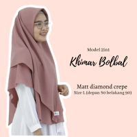 KHIMAR JILBAB KERUDUNG SEGI EMPAT INSTAN SYARI BOLAK BALIK UKURAN L DIAMOND CREPE muslim