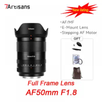 7Artisans 50mm F1.8 Full Frame Large Aperture STM Auto Focus Standard Prime Lens for Sony FE Mount