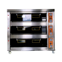 New Sale Standard Gas Deck Oven Commercial Bakery 1 Deck Gas Oven Stainless Steel Baking Bread Bakery Oven