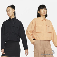 Nike 女裝 外套 休閒 短版 大口袋 黑/橘【運動世界】DM6244-010/DM6244-851