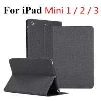 Ultra Thin Cloth Coque Capa For iPad mini1 mini2 mini3 Flip PU Leather Stand Funda Case for iPad Mini 2 Case Smart 7.9inch Funda