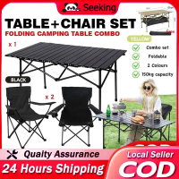 [Seeking]Table+2 Chairs 1SET Outdoor Camping Folding Chair Glamping Camping Picnic Table Meja Lipat 