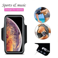Phone Arm Bag Case Waterproof Sports Running Bag Case Gym Mobile Phone Holder Bracelet Armband (Compatible 5'' to 7'' Phones)
