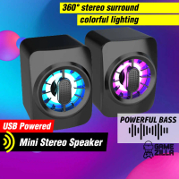 Speaker USB Mini Spiker PC Laptop Komputer Kecil Speker Game RGB Bass