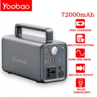 Yoobao EN300WLPD Power Ban 72000mAh PD65W Pure Sine Wave Power Station 300W Outdoor Large Capacity Portable Generator with Light
