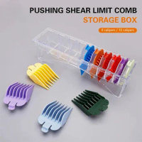 Grid Clipper Guide Limit Combs Plastic Storage Box Hair Clipper Limit Guide Combs Display Rack Salon Barber Organizer Case Tools
