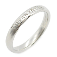 【二手名牌BRAND OFF】Tiffany & Co 蒂芬妮 Pt950 鉑金 T&CO Band 戒指 50