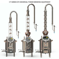 HOOLOO-Pure Copper Column Distillation Machine, Home Brandy Brewing Distiller, Household Brewer Machinery, CT120