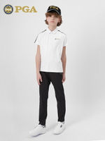 美國PGA青少年高爾夫球衣服夏季上衣2021新款網球T恤男童短袖服裝
