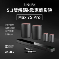 小米有品 義大利 BINNIFA 5.1雙解碼K歌家庭劇院 Max 7S Pro 黑色(雙重低音 環繞音響 家庭劇院 音響)