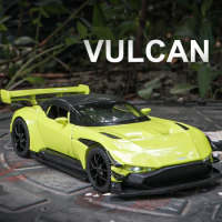 Diecast 1:32 Aston Martin Vulcan Car Model Simulation Alloy Vehidles Children's Toy Car Gift with Sound Light Miniature Voiture