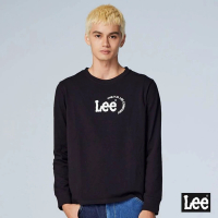 【Lee 官方旗艦】男裝 長袖T恤 / 經典LOGO 環形印花 氣質黑 標準版型(LL220404K11)