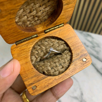 cincin Aurel permata perak lapis emas putih