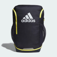 【adidas 愛迪達】KIDS J 3ROOM BP 男女 兒童 後背包 運動背包 雙肩背包 鞋隔層 黑黃(JH3731)